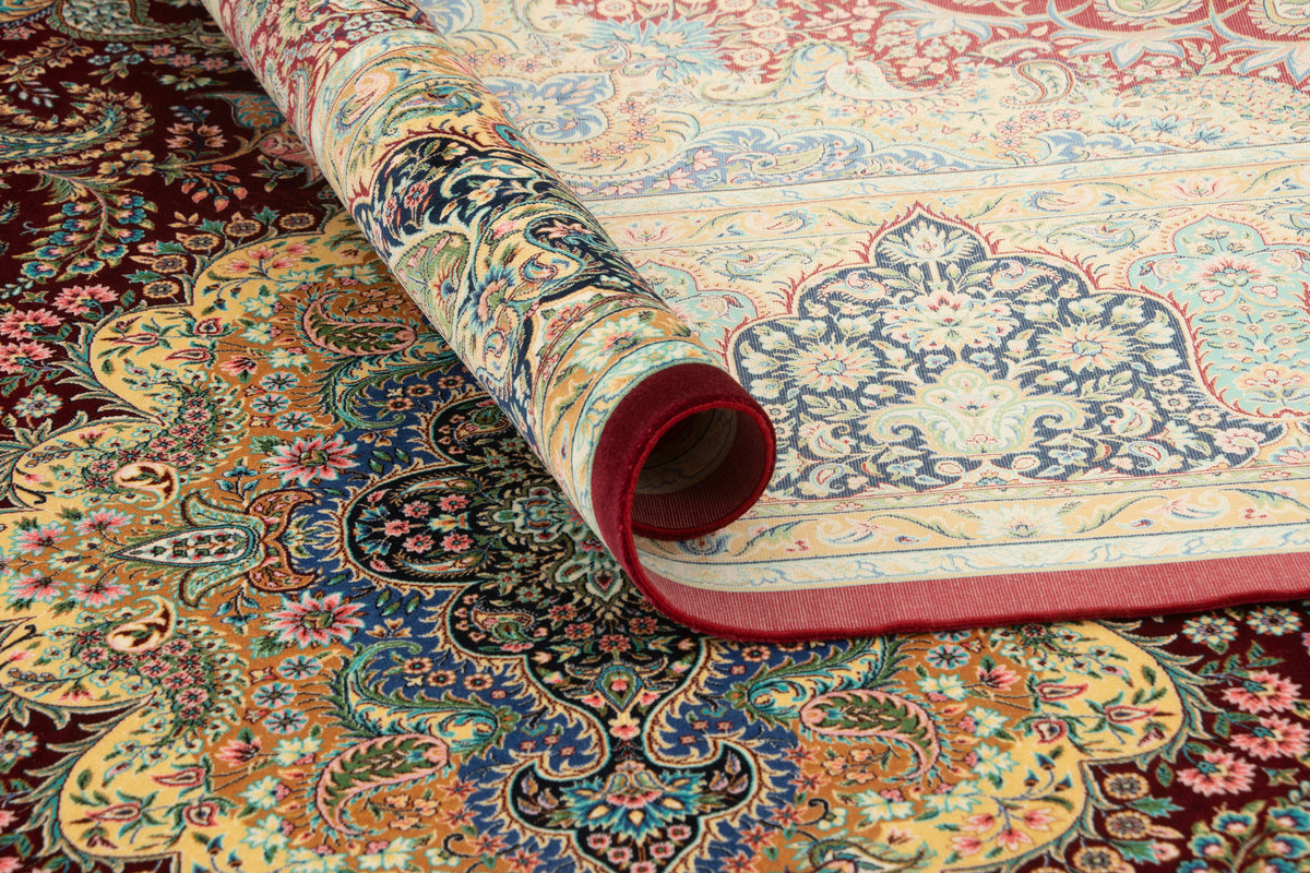 Rechteck Teppich Ghom Design in Rot von Hadorn™ - Lifestyle Image