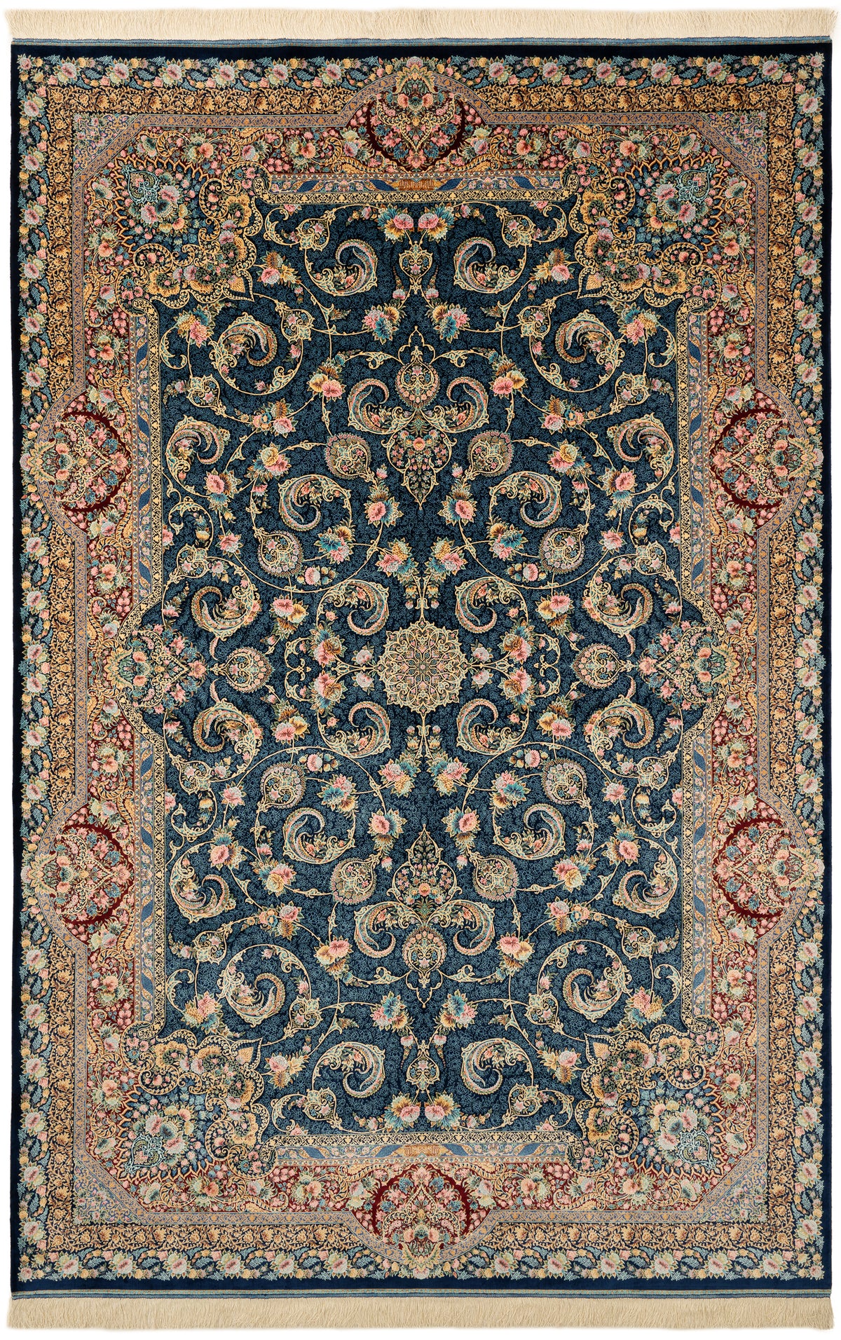 Rechteck Teppich Ghom Design in Blau von Hadorn™ - Lifestyle Image