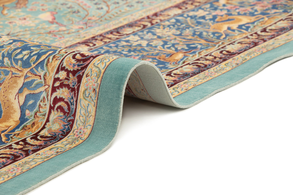 Rechteck Teppich Ghom Design in Blau von Hadorn™ - Lifestyle Image