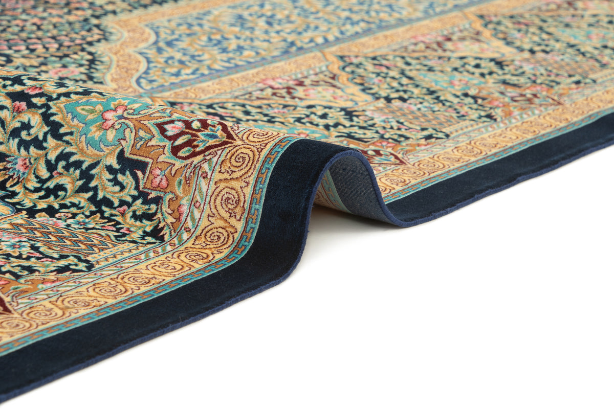 Rechteck Teppich Ghom Design in Dunkelblau von Hadorn™ - Lifestyle Image