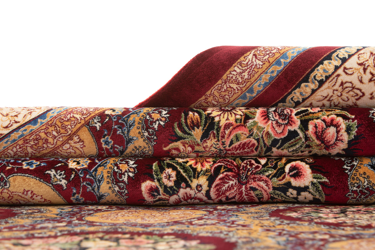 Rechteck Teppich Ghom Design in Rot von Hadorn™ - Lifestyle Image
