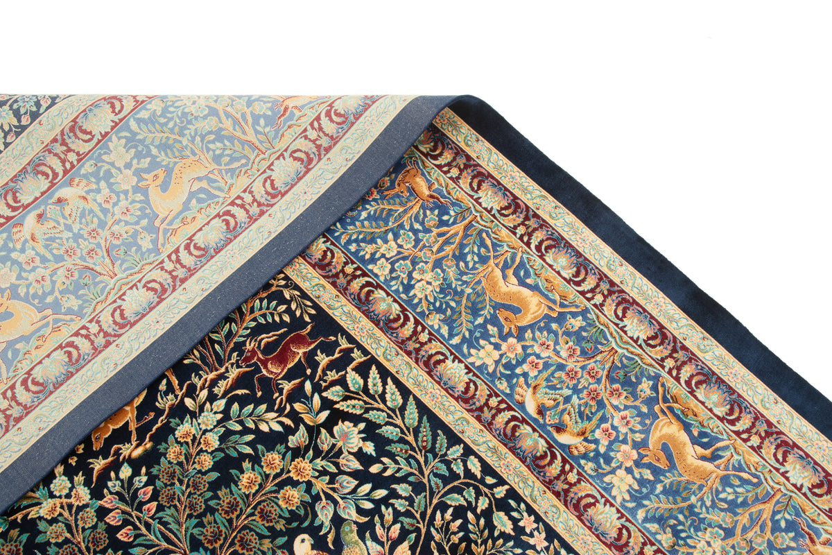 Rechteck Teppich Ghom Design in Dunkelblau von Hadorn™ - Lifestyle Image