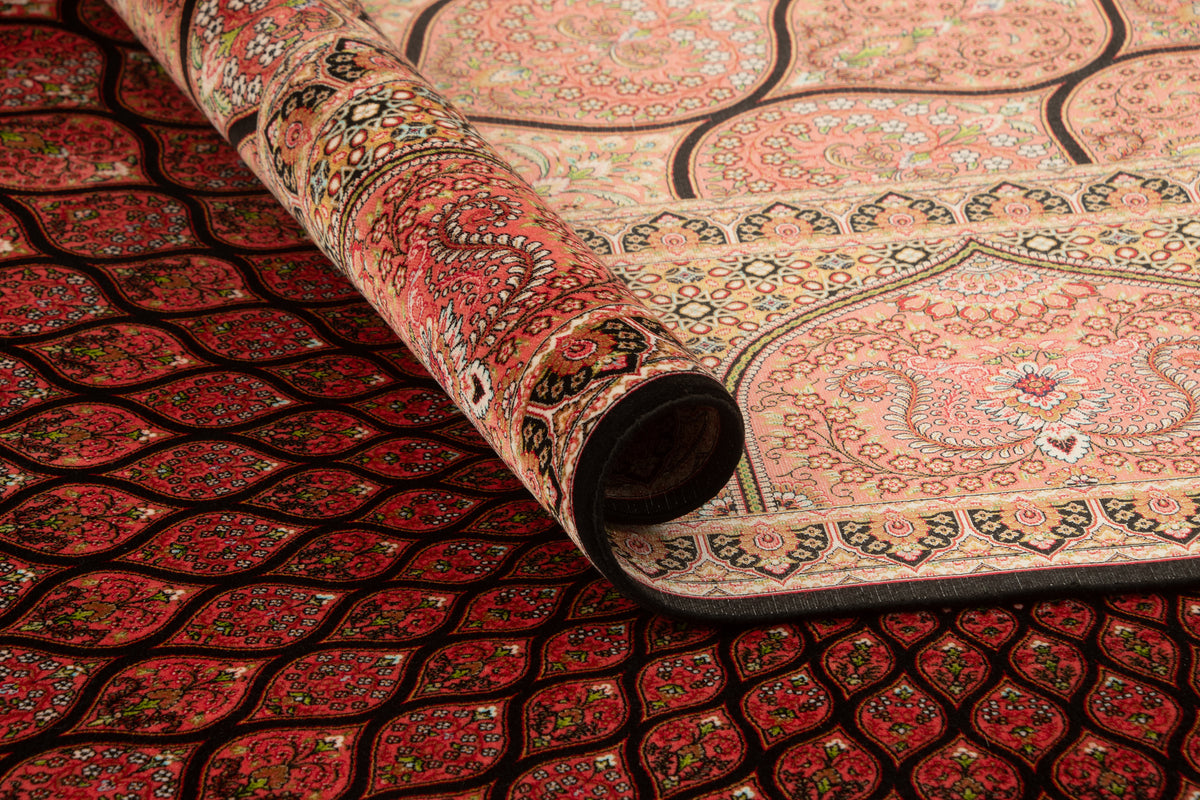 Rechteck Teppich Ghom Design in Rosa von Hadorn™ - Lifestyle Image