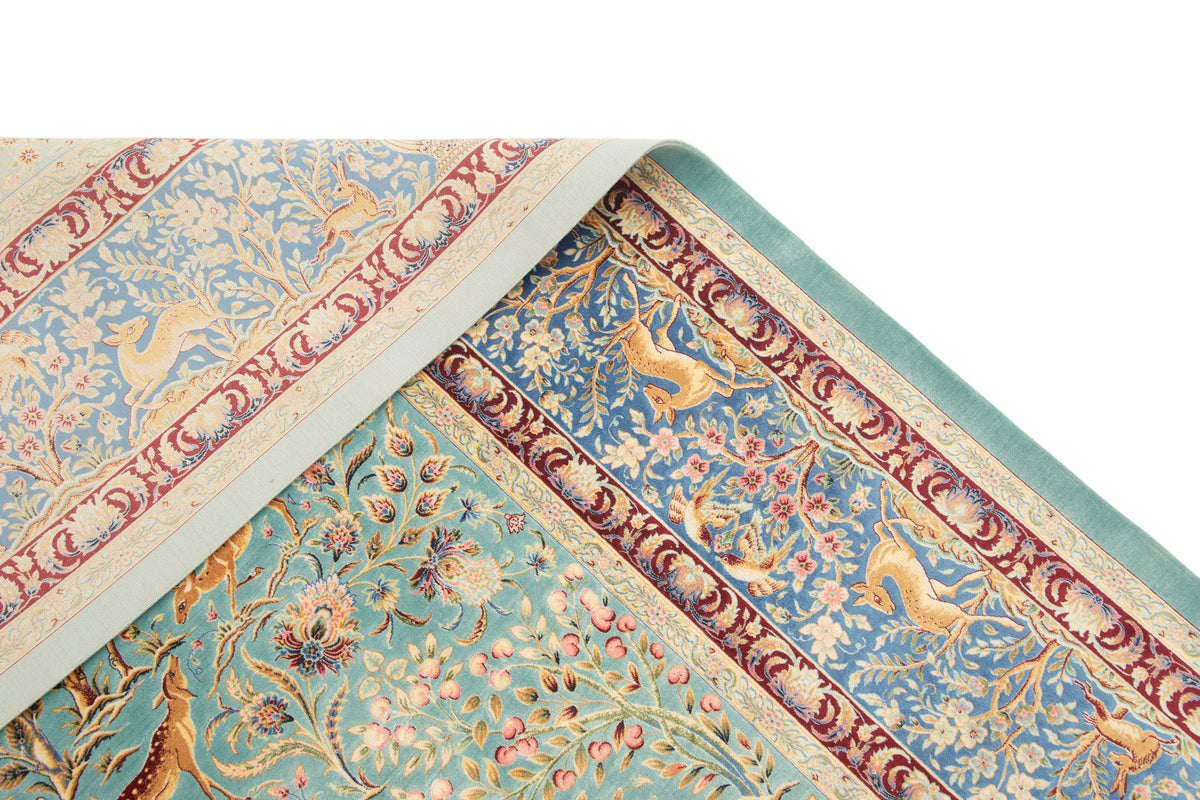 Rechteck Teppich Ghom Design in Blau von Hadorn™ - Lifestyle Image