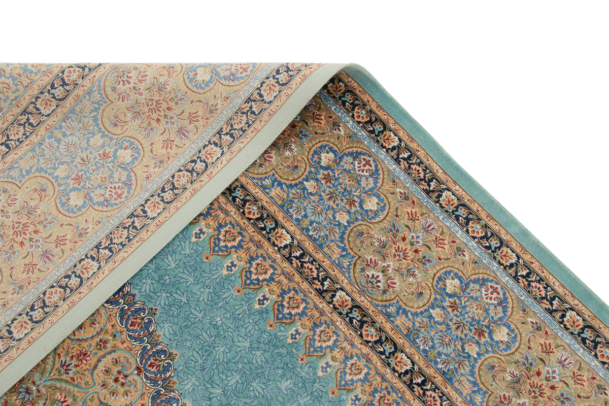 Rechteck Teppich Ghom Design in Blau von Hadorn™ - Lifestyle Image