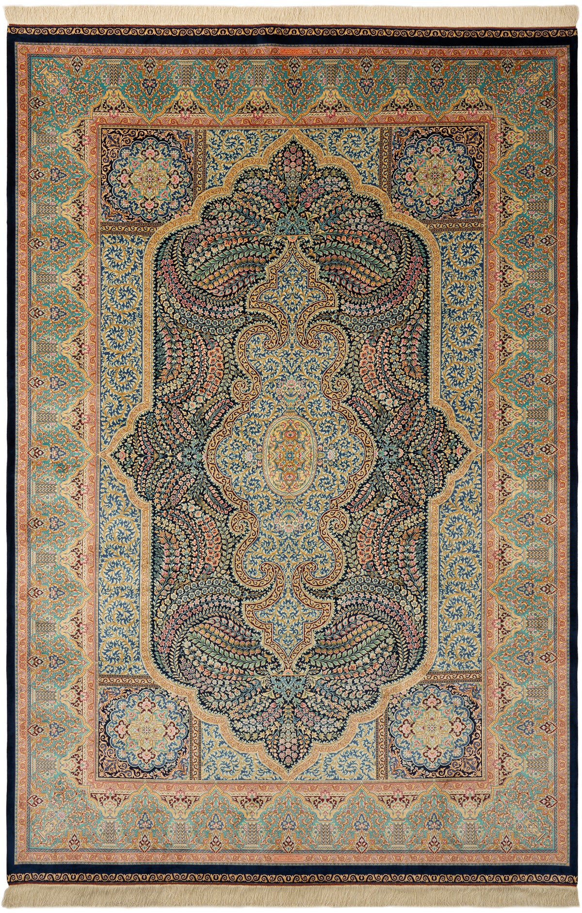 Rechteck Teppich Ghom Design in Dunkelblau von Hadorn™ - Lifestyle Image