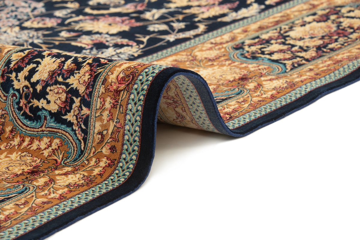 Rechteck Teppich Ghom Design in Dunkelblau von Hadorn™ - Lifestyle Image