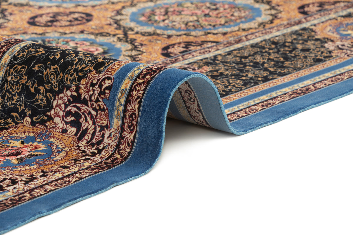 Rechteck Teppich Ghom Design in Blau von Hadorn™ - Lifestyle Image