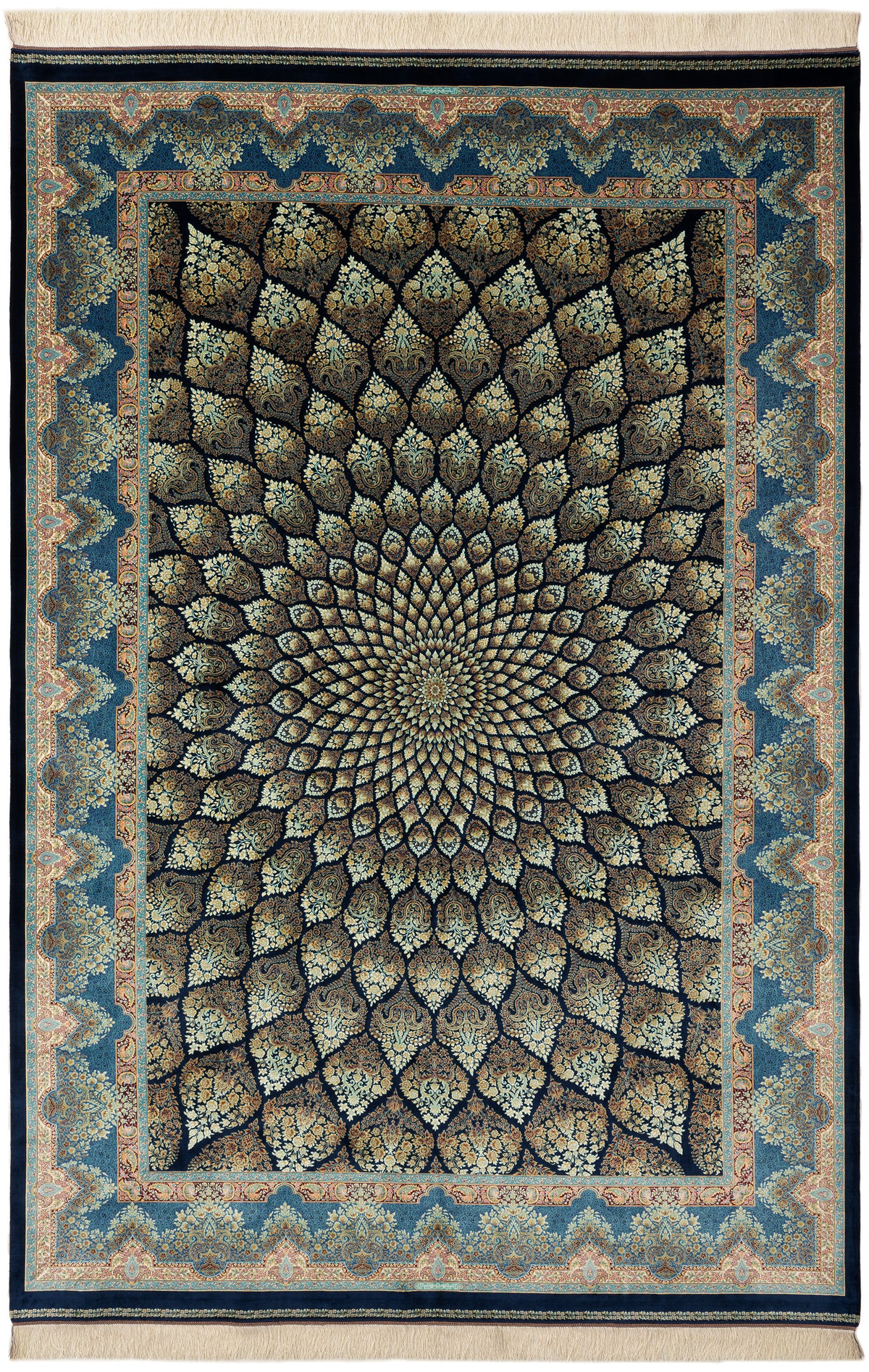Rechteck Teppich Ghom Design in Dunkelblau von Hadorn™ - Lifestyle Image