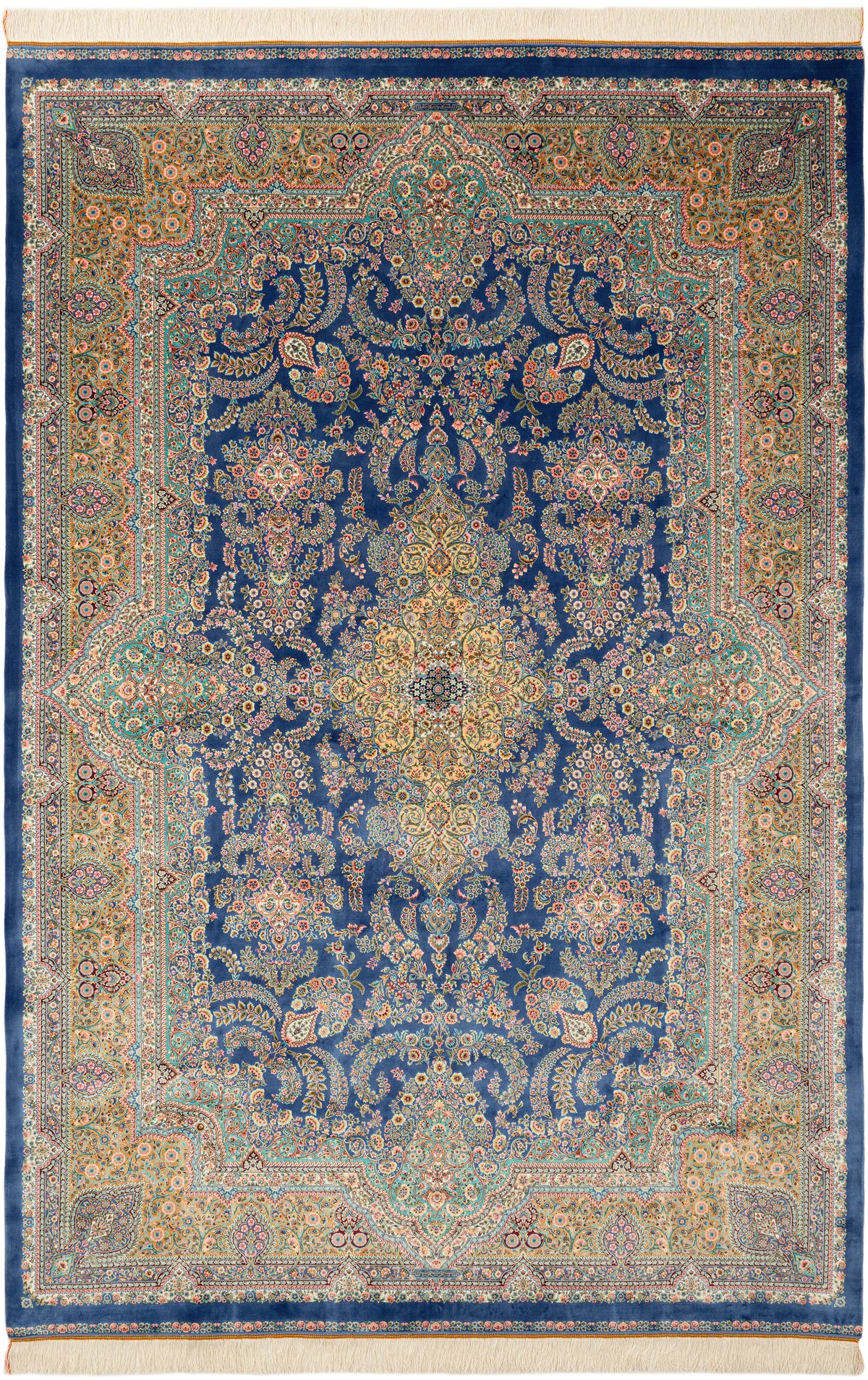 Rechteck Teppich Ghom Design in Blau von Hadorn™ - Lifestyle Image
