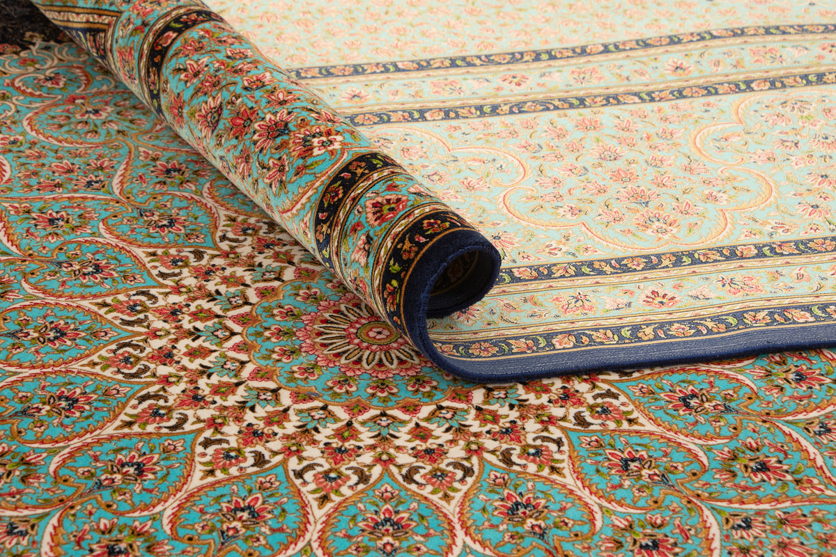 Rechteck Teppich Ghom Design in Dunkelblau von Hadorn™ - Lifestyle Image
