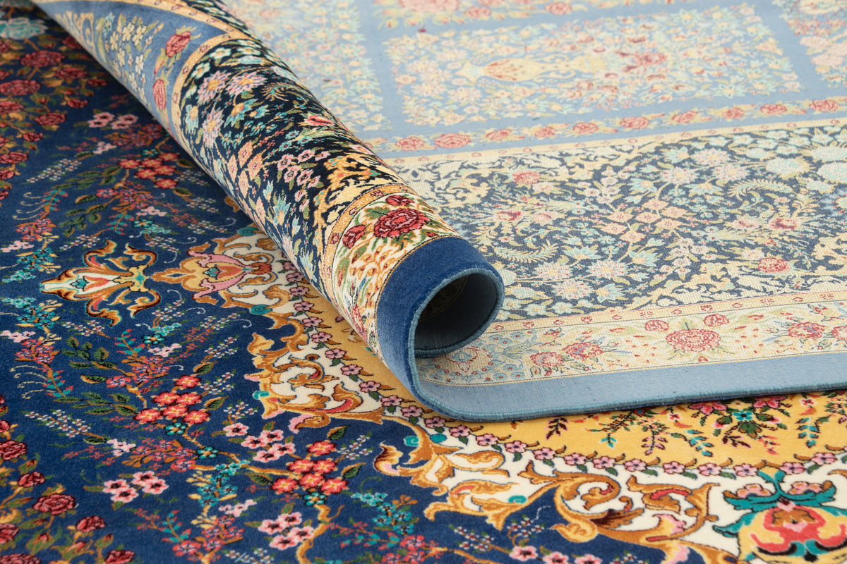 Rechteck Teppich Ghom Design in Blau von Hadorn™ - Lifestyle Image