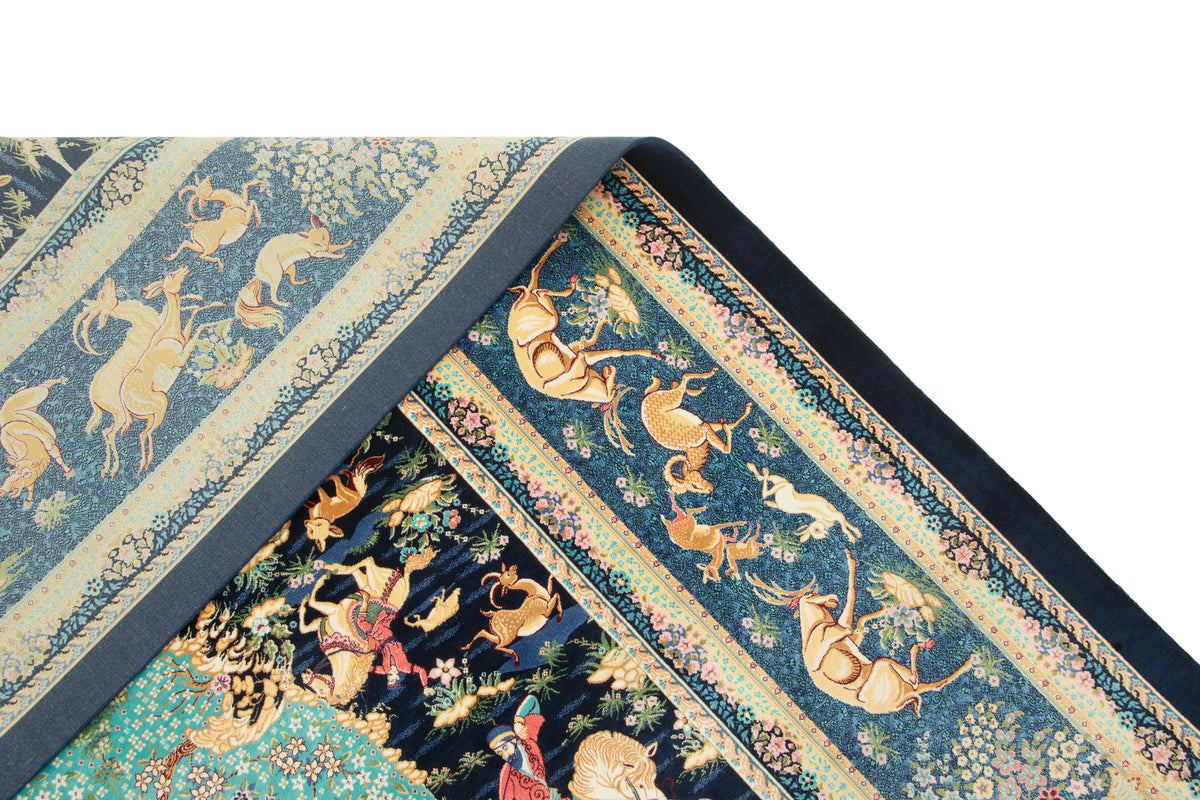 Rechteck Teppich Ghom Design in Dunkelblau von Hadorn™ - Lifestyle Image