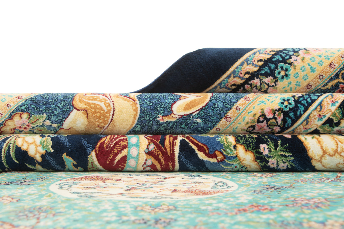 Rechteck Teppich Ghom Design in Dunkelblau von Hadorn™ - Lifestyle Image