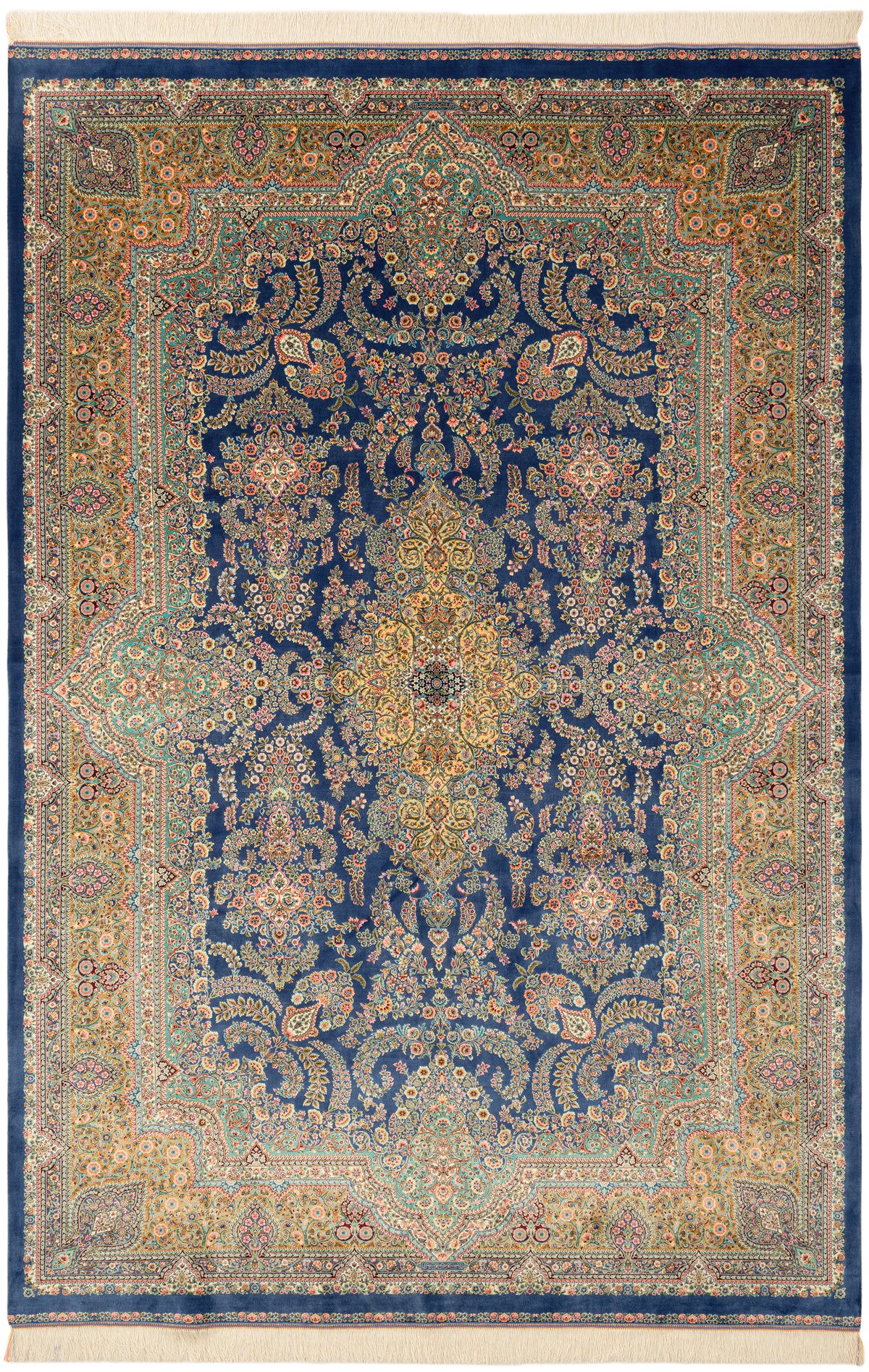 Rechteck Teppich Ghom Design in Blau von Hadorn™ - Lifestyle Image