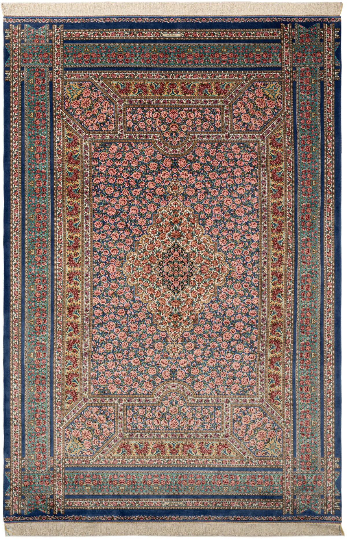 Rechteck Teppich Ghom Design in Blau von Hadorn™ - Lifestyle Image