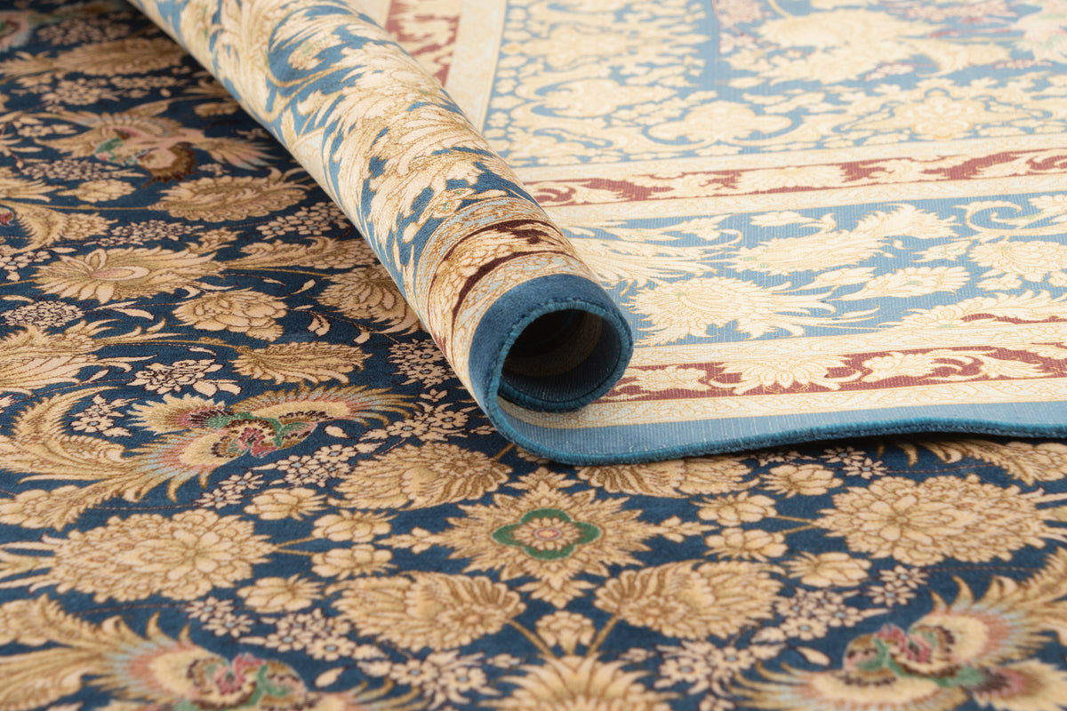 Rechteck Teppich Ghom Design in Blau von Hadorn™ - Lifestyle Image