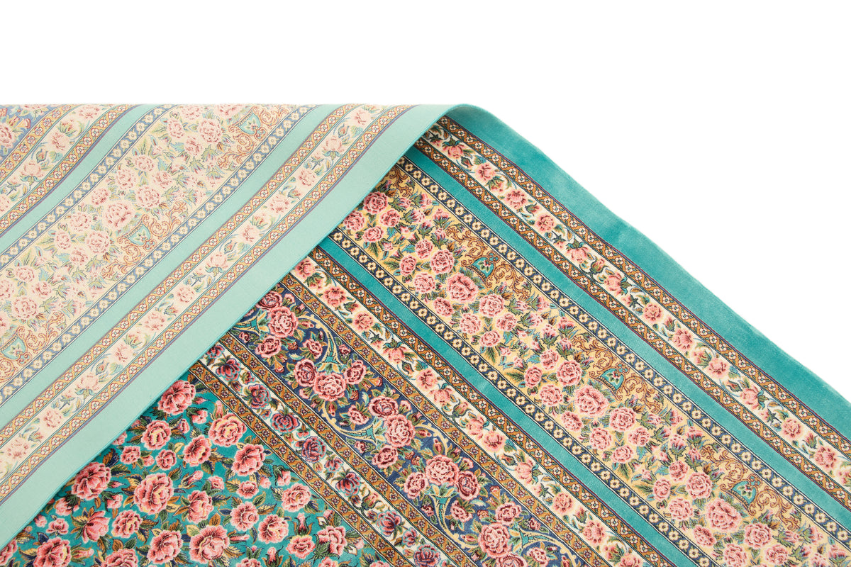 Rechteck Teppich Ghom Design in Türkis von Hadorn™ - Lifestyle Image
