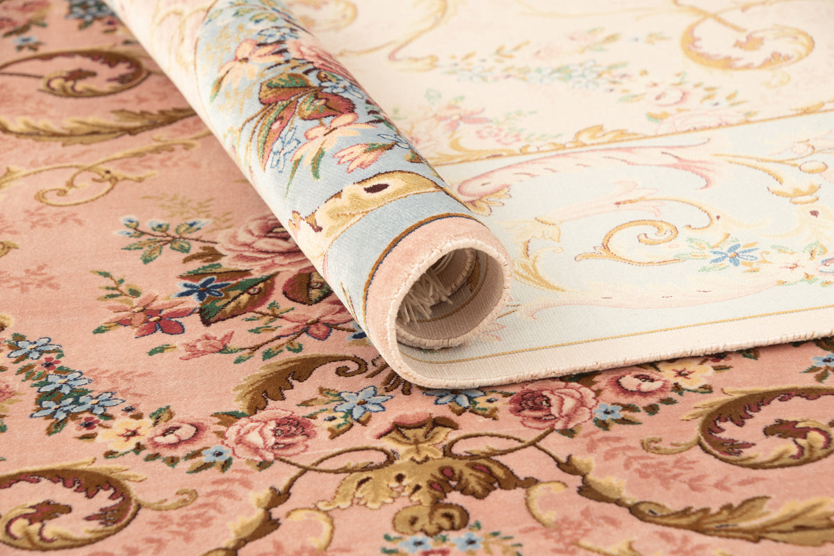 Rechteck Teppich Ghom Design in Rosa von Hadorn™ - Lifestyle Image