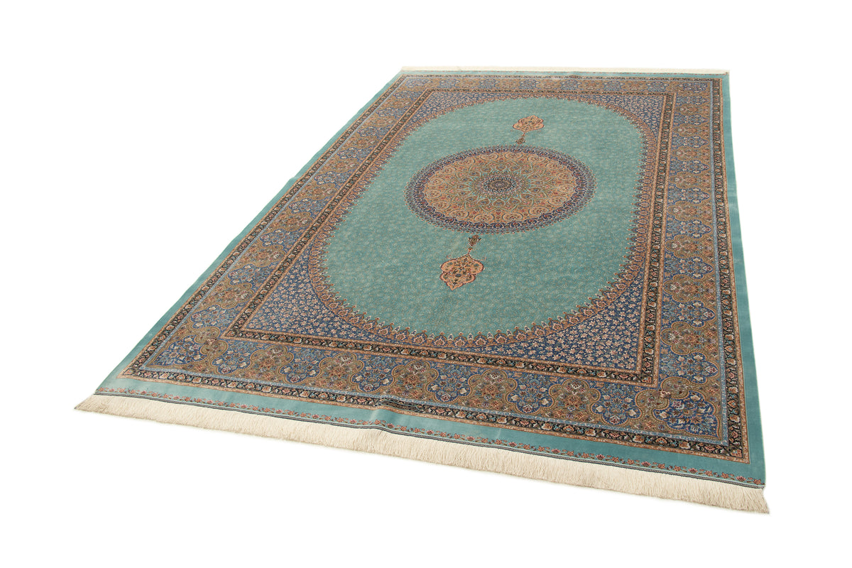 Rechteck Teppich Ghom Design in Blau von Hadorn™ - Lifestyle Image