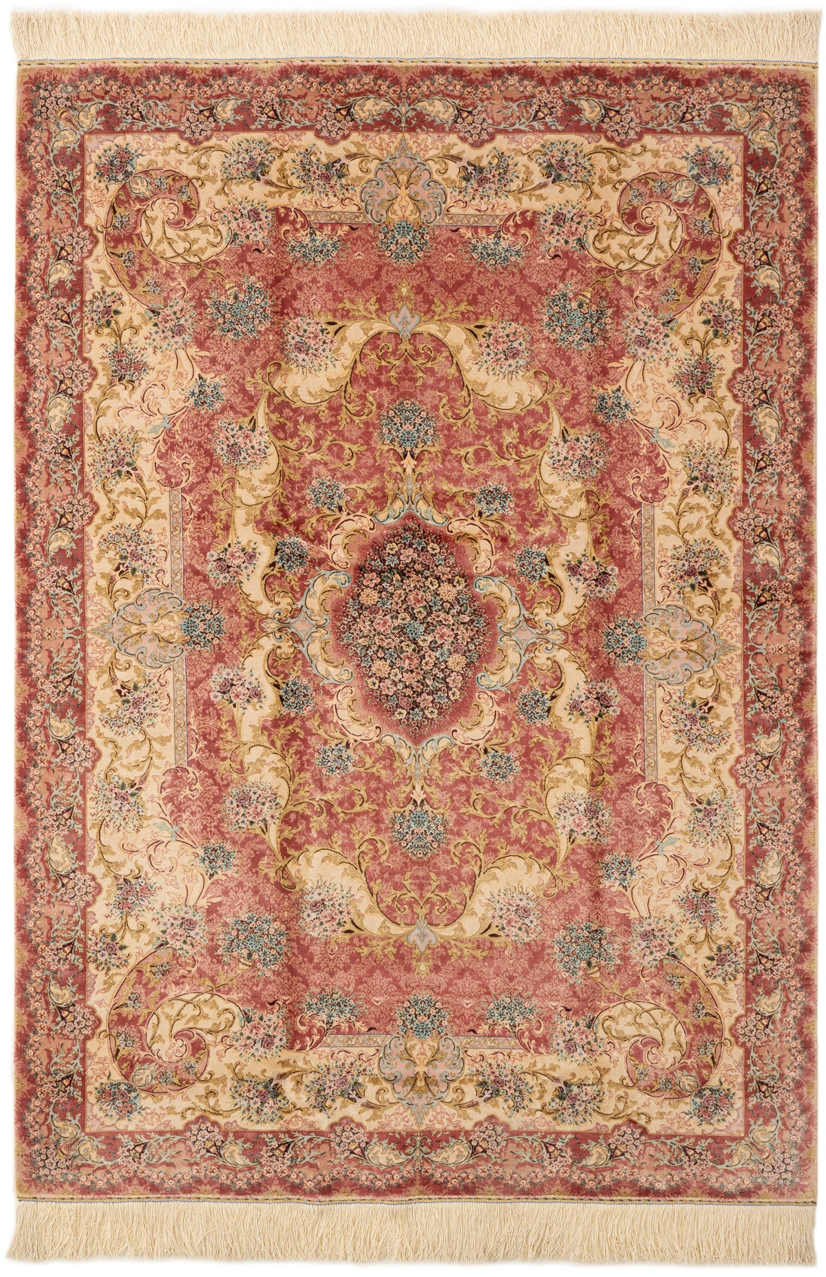 Rechteck Teppich Ghom Design in Rosa von Hadorn™ - Lifestyle Image