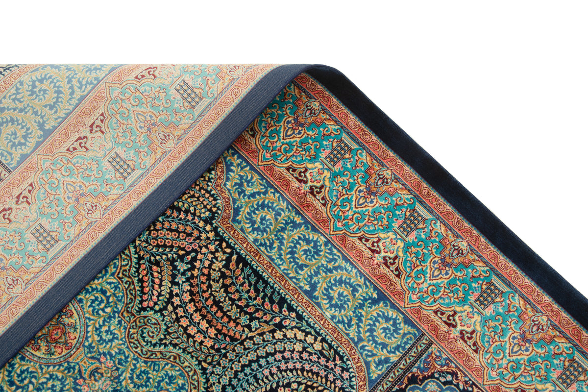 Rechteck Teppich Ghom Design in Blau von Hadorn™ - Lifestyle Image