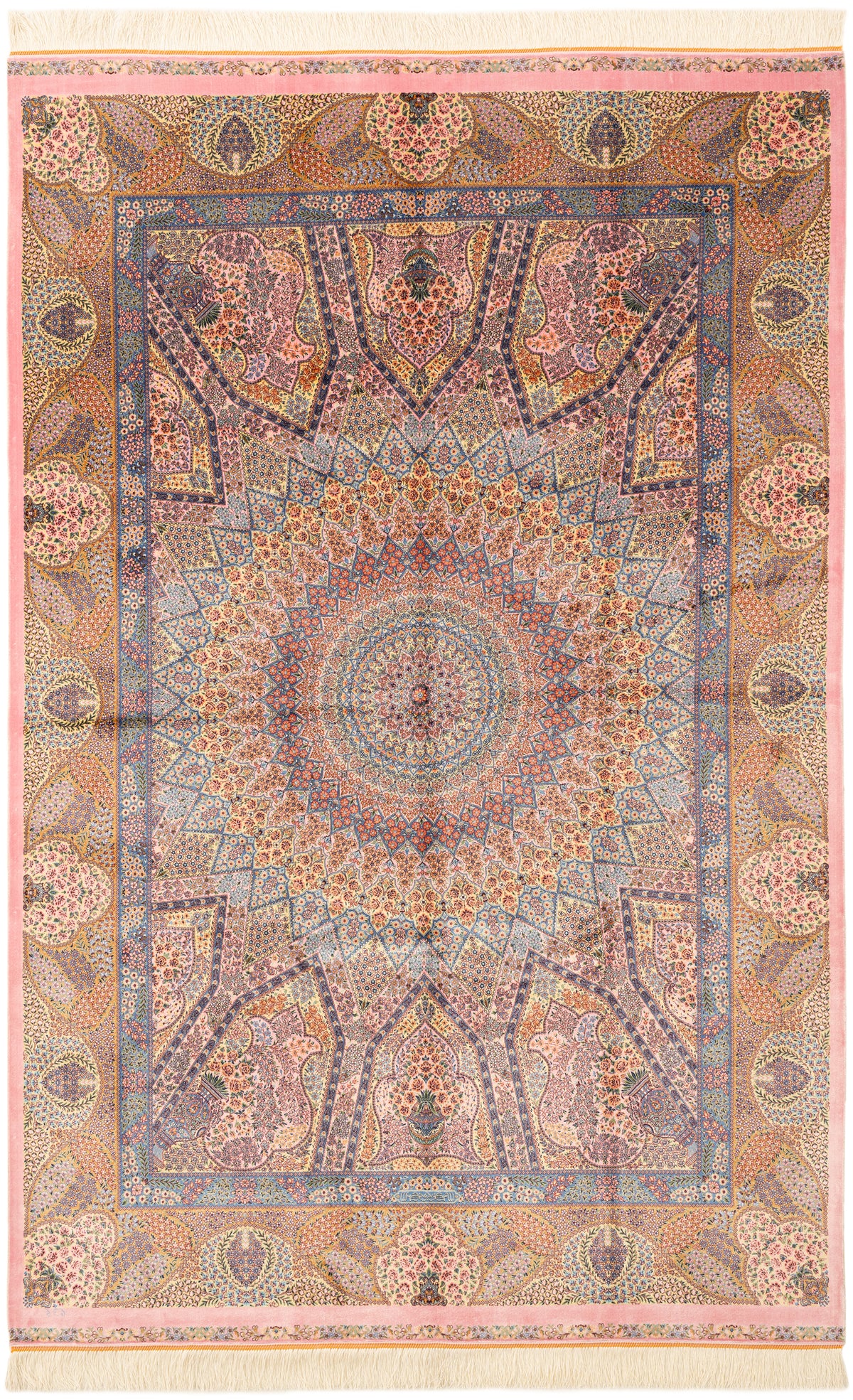 Rechteck Teppich Ghom Design in Rosa  von Hadorn™ - Lifestyle Image