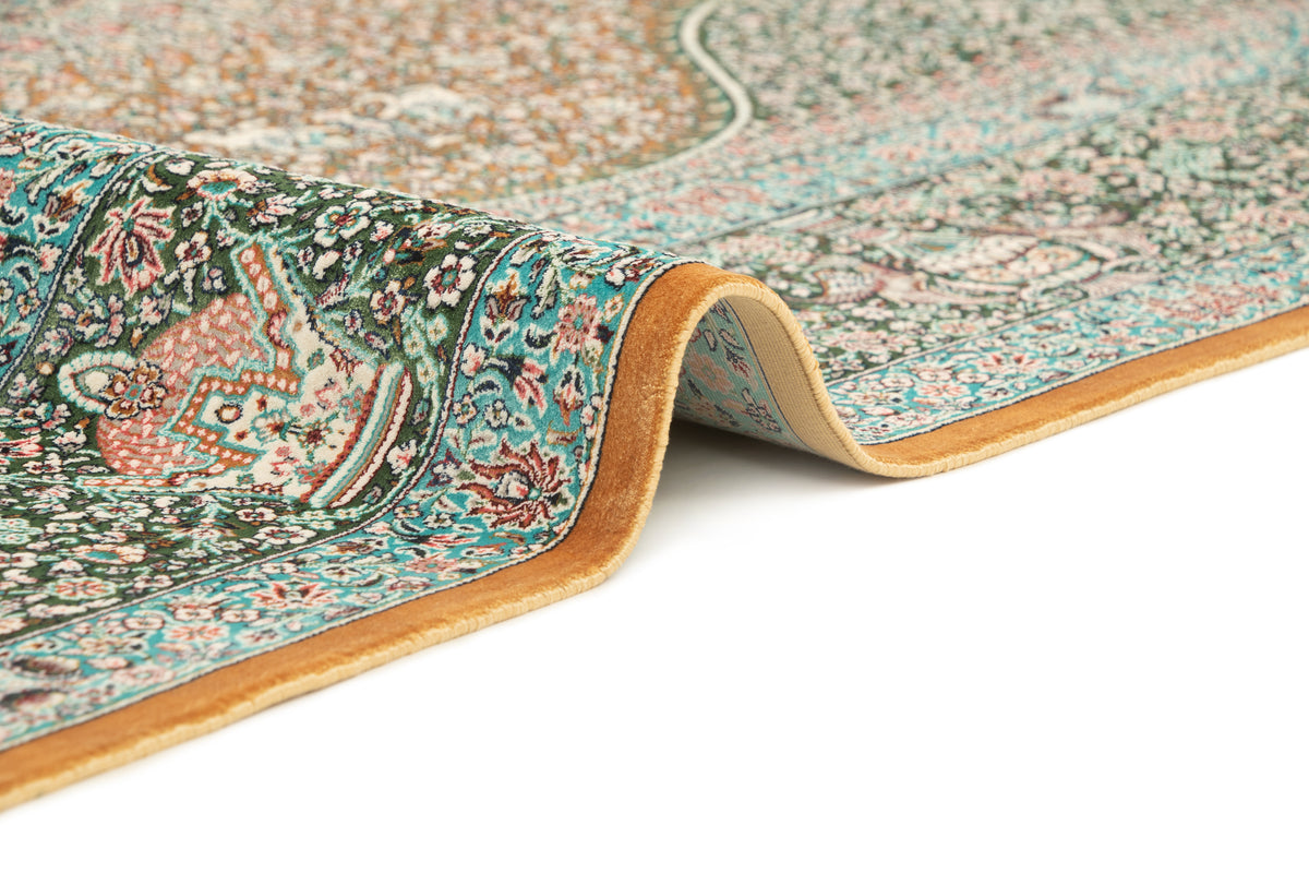 Rechteck Teppich Ghom Design in Grün von Hadorn™ - Lifestyle Image