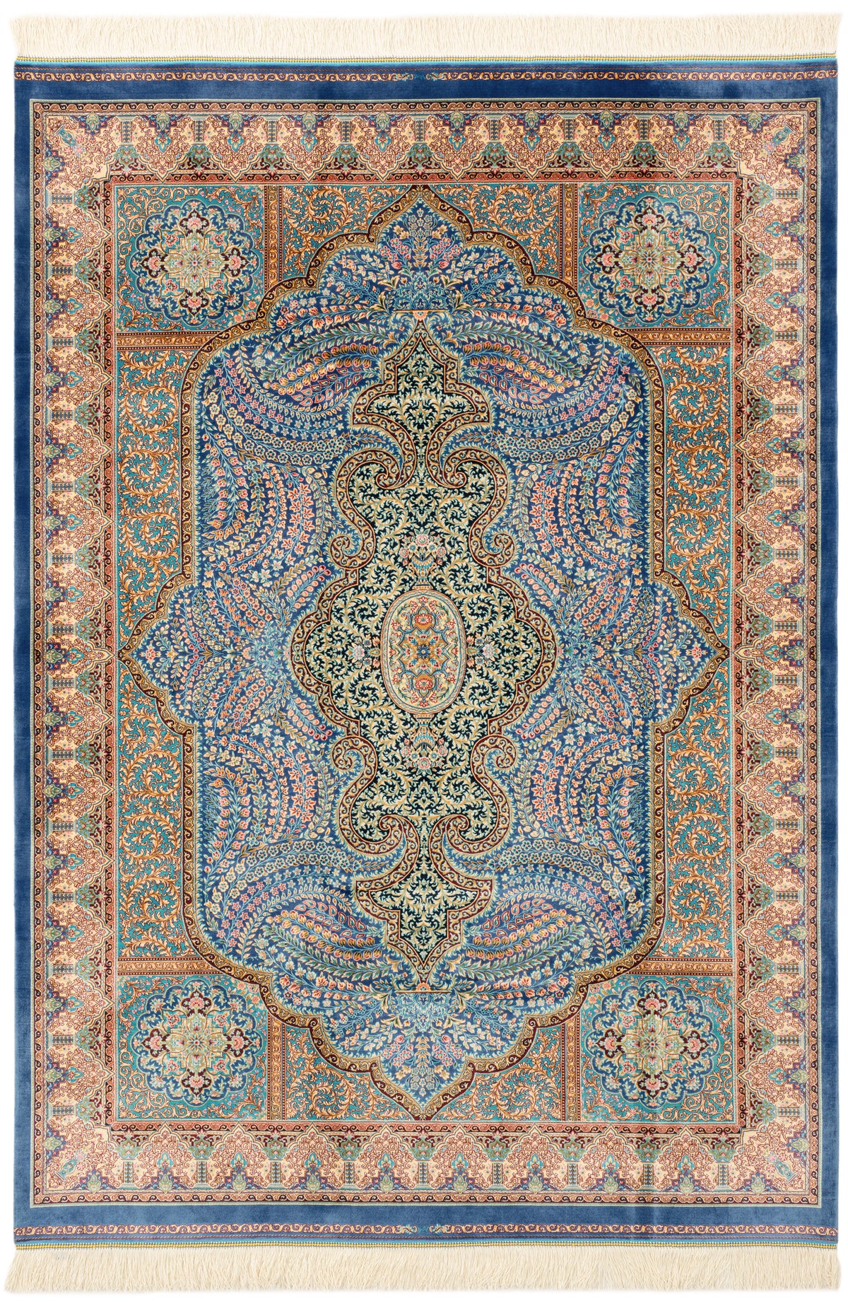 Rechteck Teppich Ghom Design in Blau von Hadorn™ - Lifestyle Image
