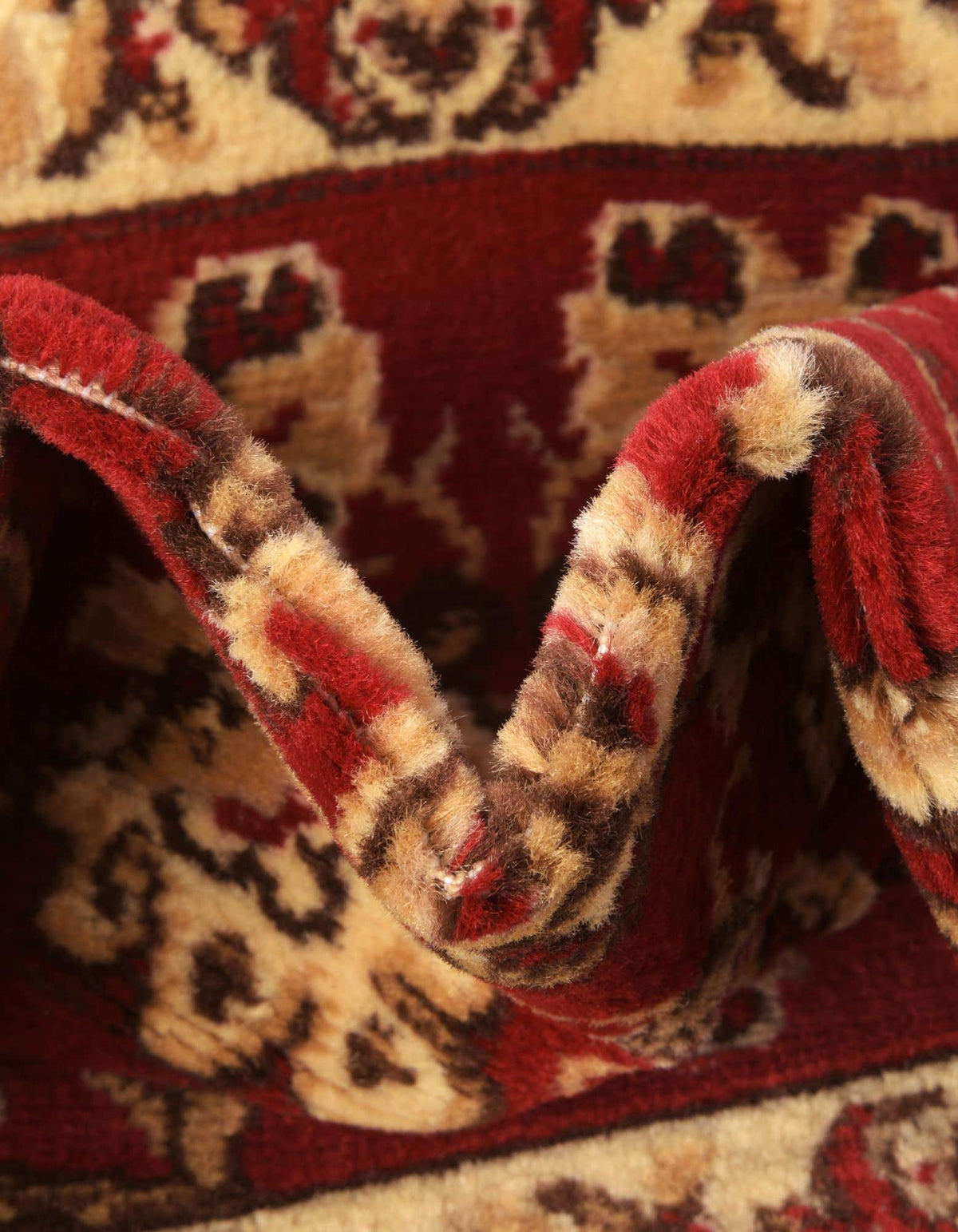 Rechteck Teppich Kashan Design in Burgund von Hadorn™ - Lifestyle Image