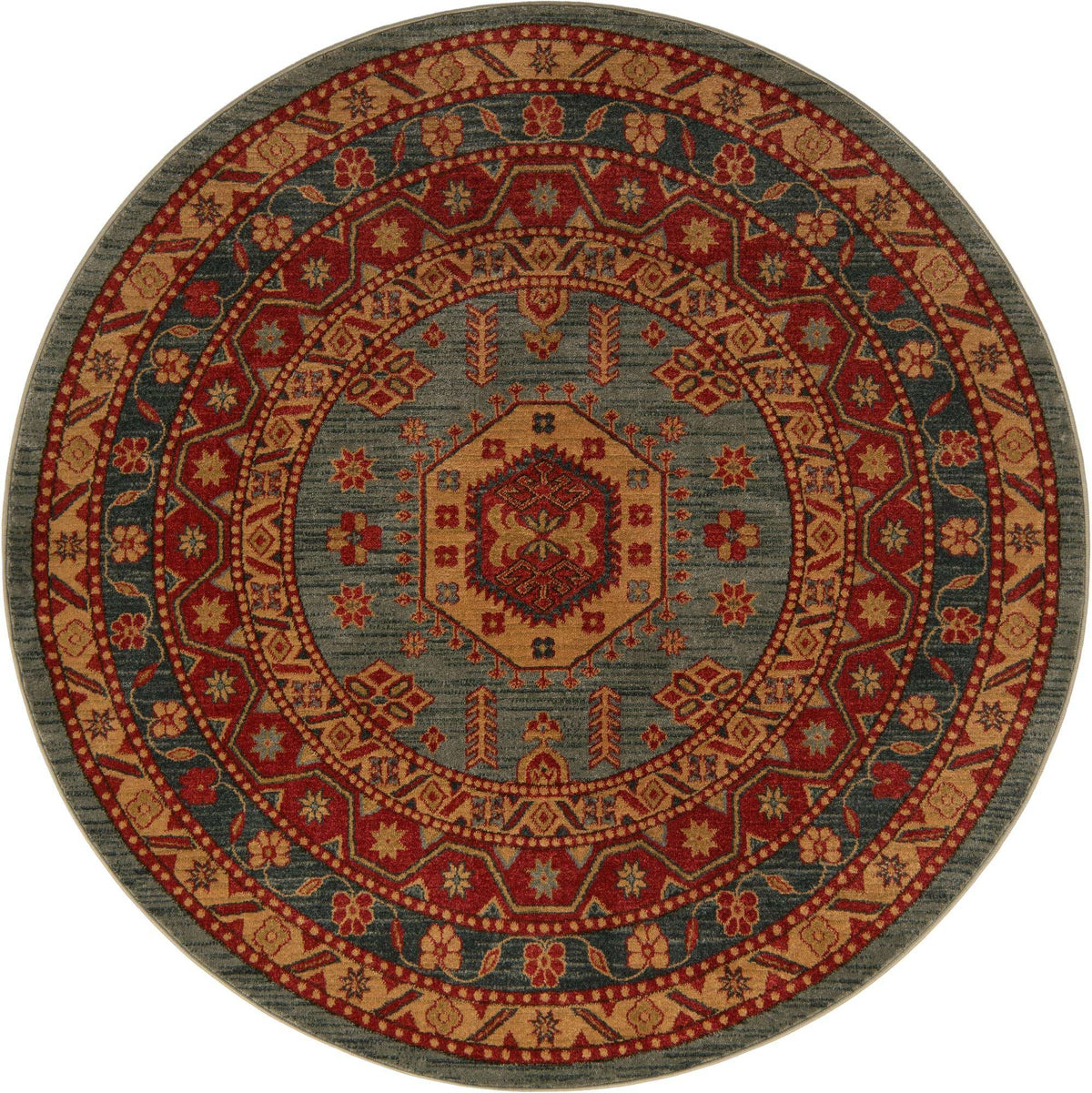 Rund Teppich Serapi in Hellblau von Hadorn™ - Lifestyle Image
