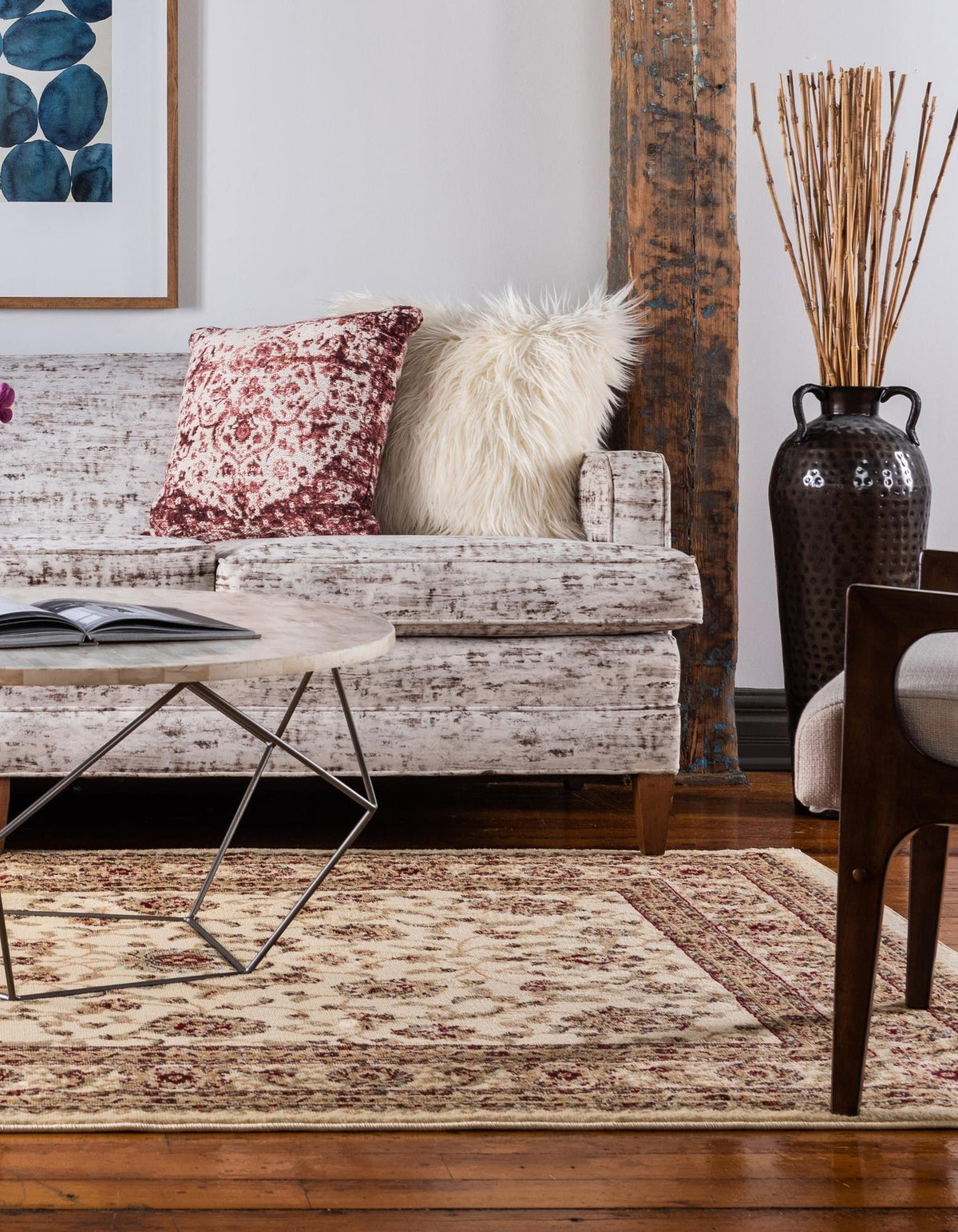 Rechteck Teppich Classic Agra in Creme von Hadorn™ - Lifestyle Image