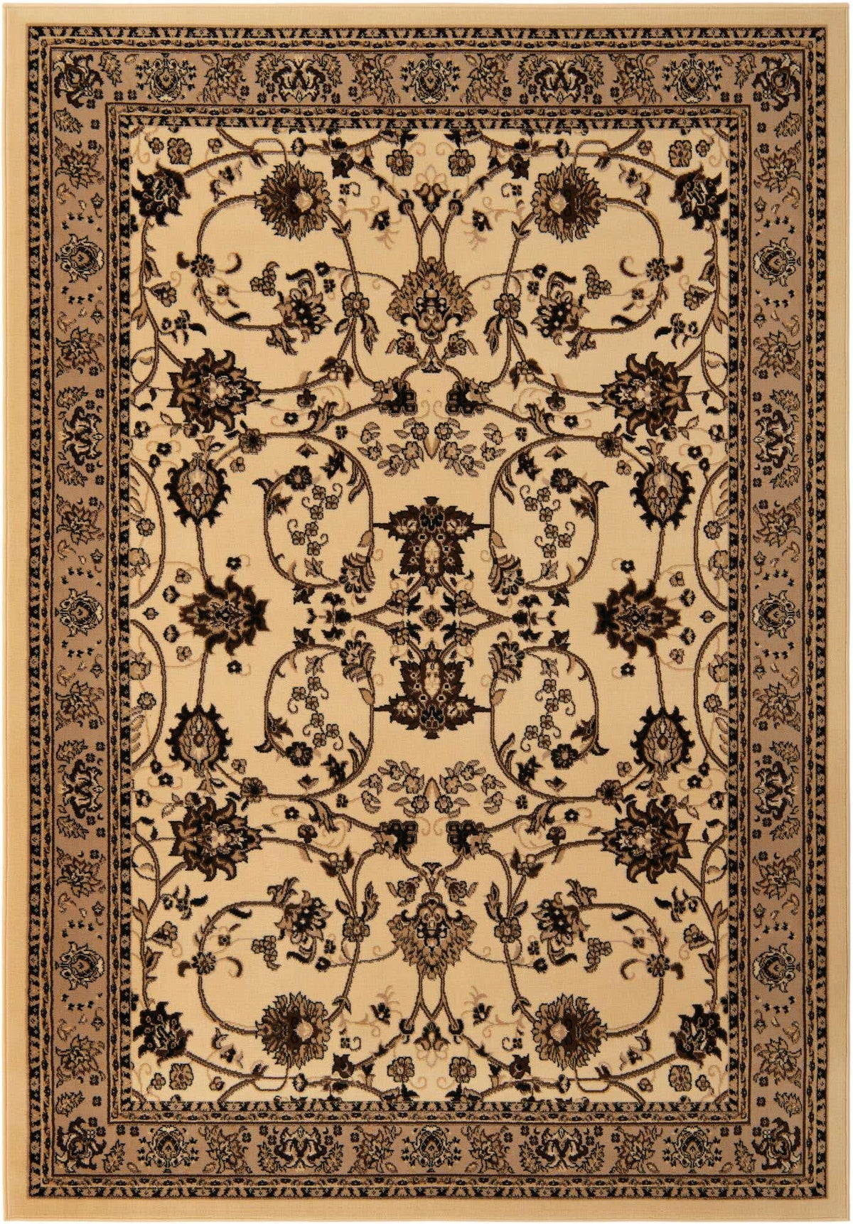 Rechteck Teppich Kashan Design in Elfenbein von Hadorn™ - Lifestyle Image