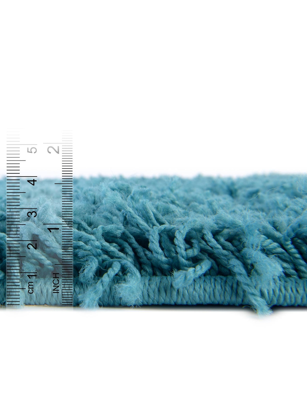 Rund Hochflorteppich Solid Shag in Dunkelblau von Hadorn™ - Lifestyle Image