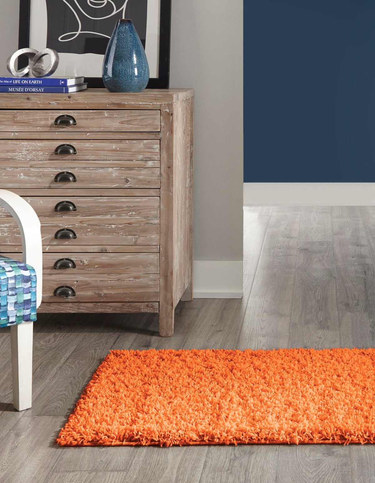 Läufer Hochflorteppich Solid Shag in Orange von Hadorn™ - Lifestyle Image