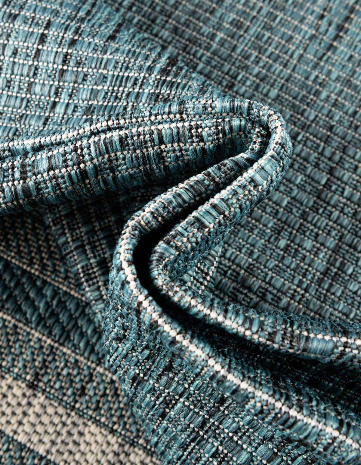 Rechteck Outdoor Teppich Tulum Outdoor in Blaugrün von Hadorn™ - Lifestyle Image