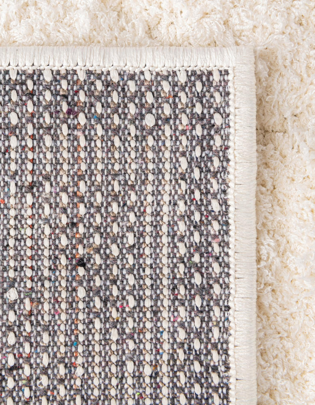 Rechteck Hochflorteppich Trellis Shag in Elfenbein von Hadorn™ - Lifestyle Image