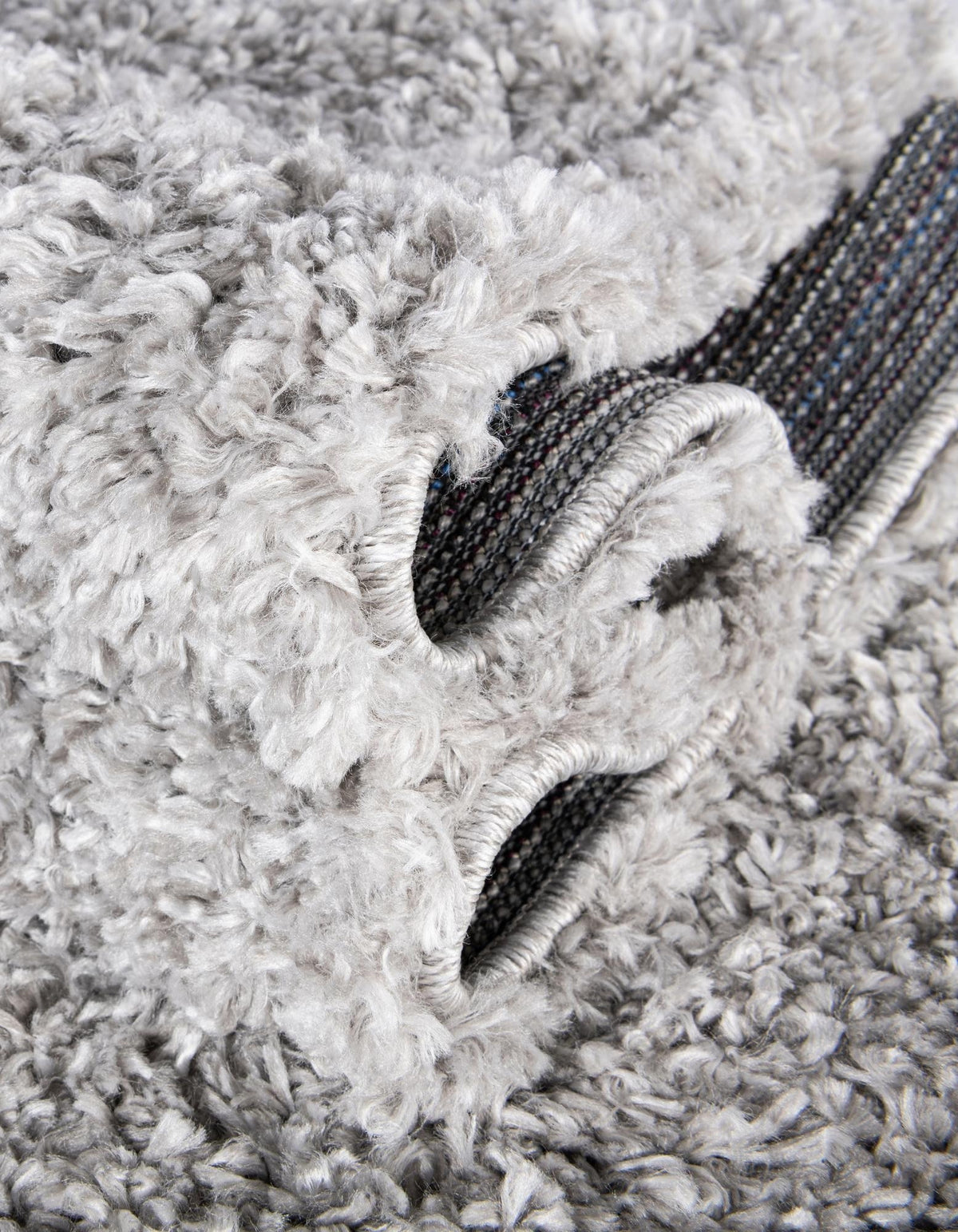 Rund Hochflorteppich Zermatt Shag in Grau von Hadorn™ - Lifestyle Image