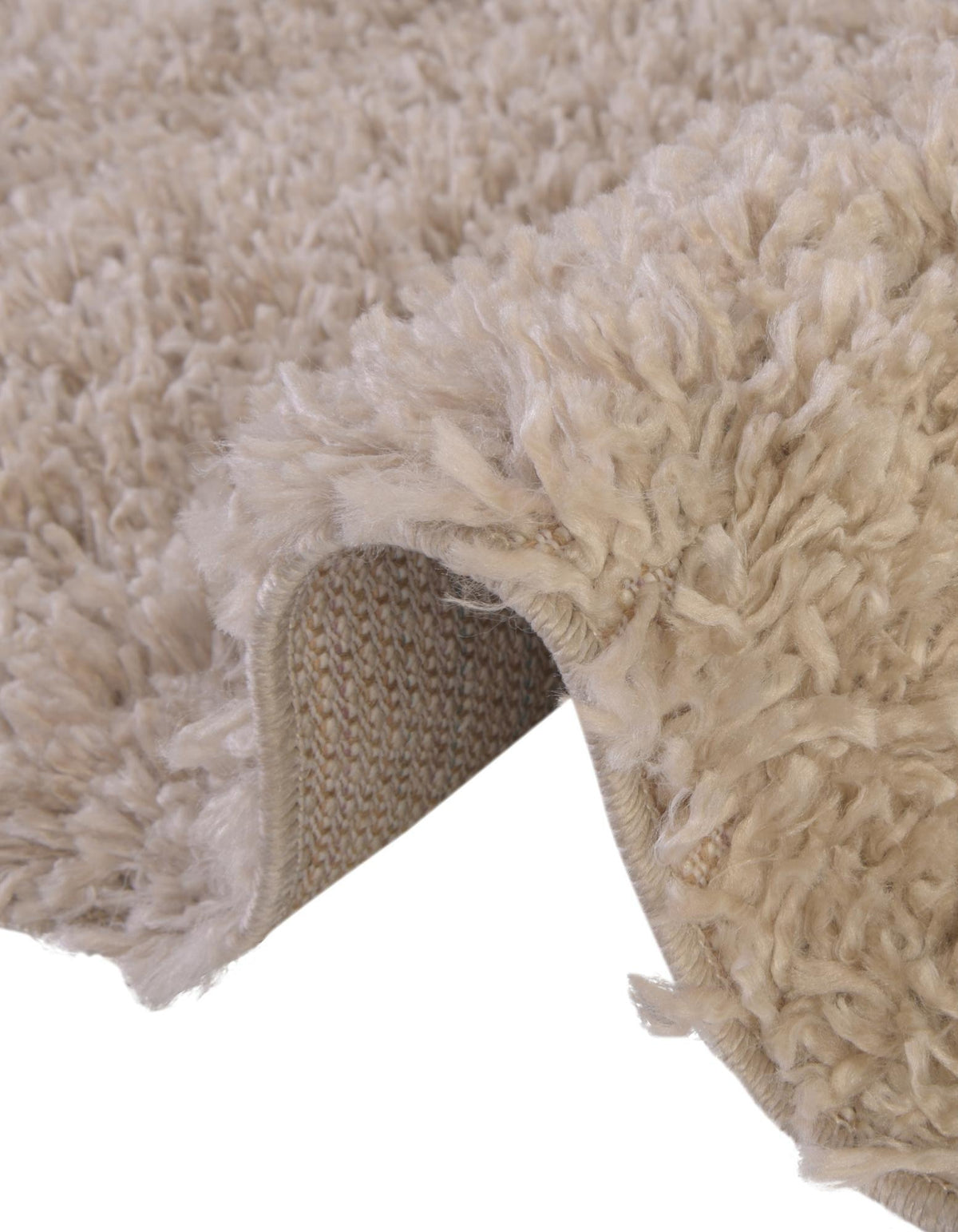 Quadratisch Hochflorteppich Zermatt Shag in Beige von Hadorn™ - Lifestyle Image