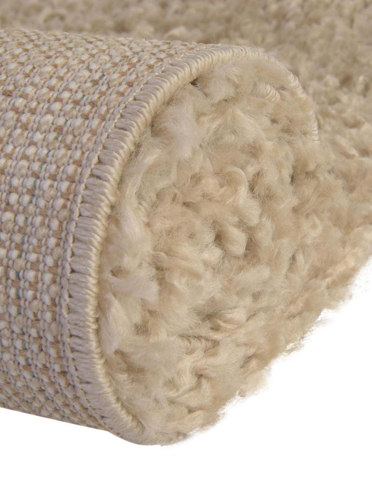Quadratisch Hochflorteppich Zermatt Shag in Beige von Hadorn™ - Lifestyle Image