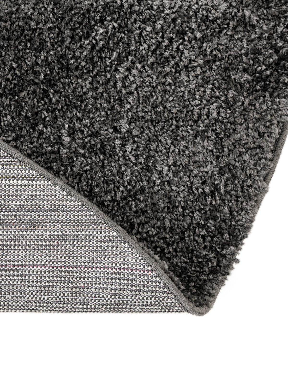 Rund Hochflorteppich Soft Solid Shag in Rauchgrau von Hadorn™ - Lifestyle Image