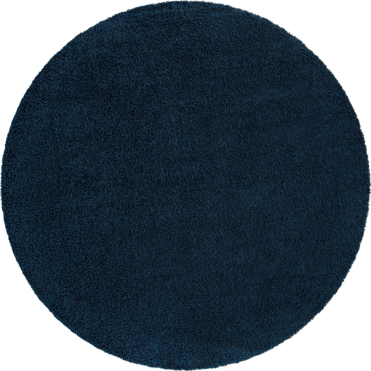 Rund Hochflorteppich Solid Shag in Blau von Hadorn™ - Lifestyle Image