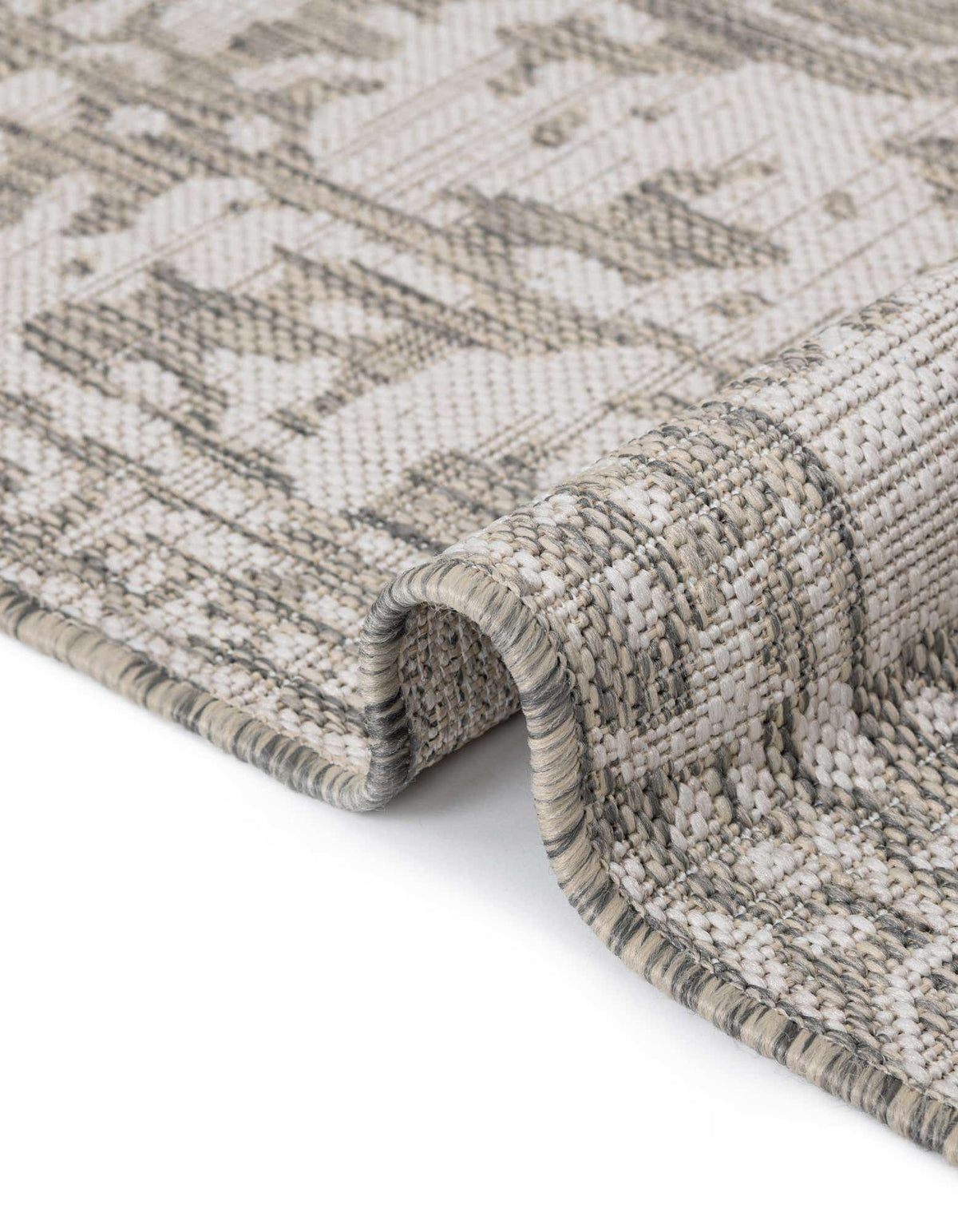 Rund Outdoor Teppich Tulum Outdoor in Grau von Hadorn™ - Lifestyle Image