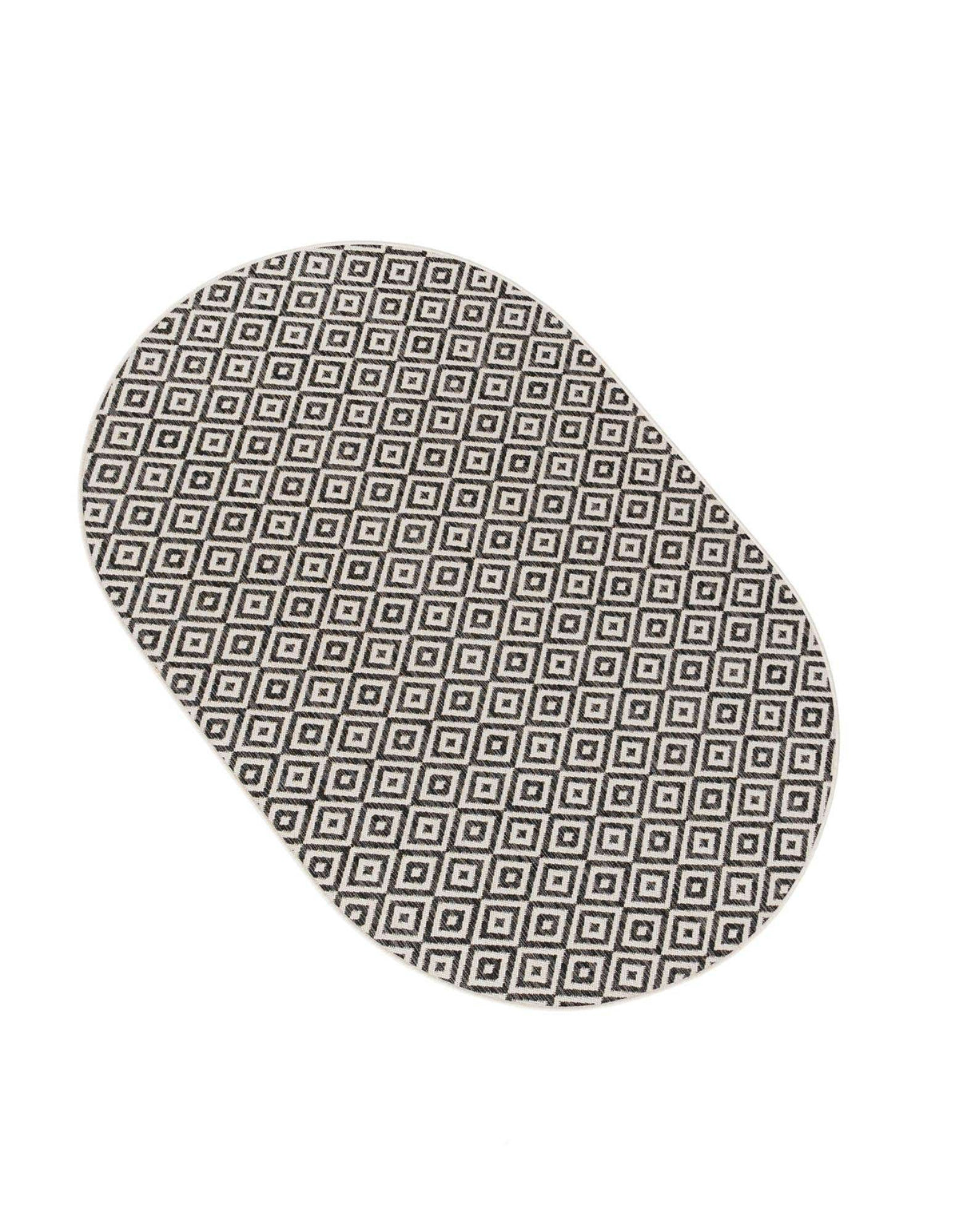 Oval Outdoor Teppich Tulum Outdoor in Anthrazit von Hadorn™ - Lifestyle Image