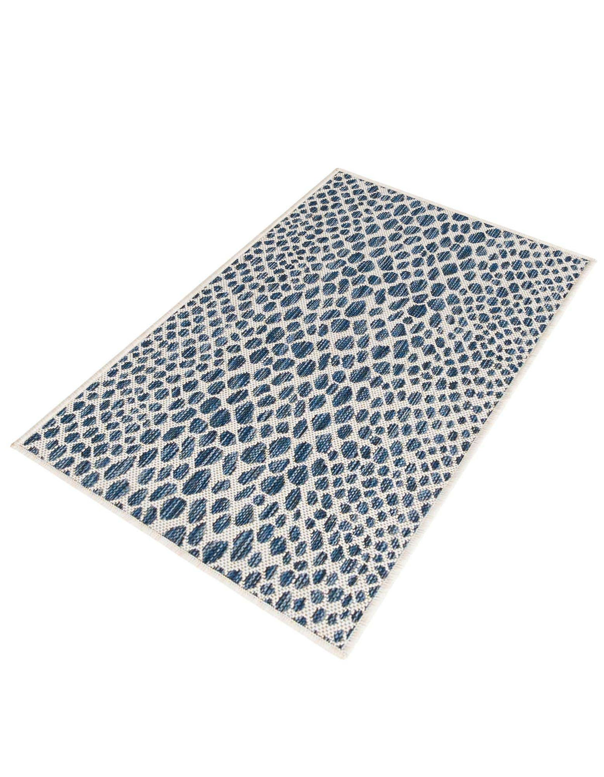 Rechteck Outdoor Teppich Tulum Outdoor in Blau von Hadorn™ - Lifestyle Image