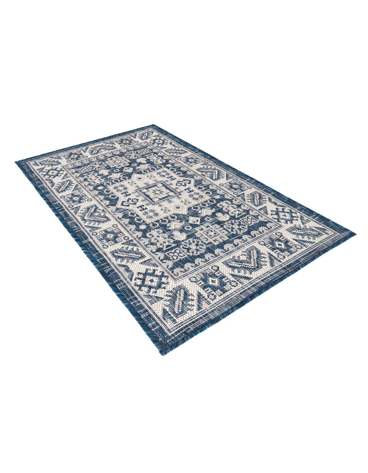 Rechteck Outdoor Teppich Tulum Outdoor in Blau von Hadorn™ - Lifestyle Image