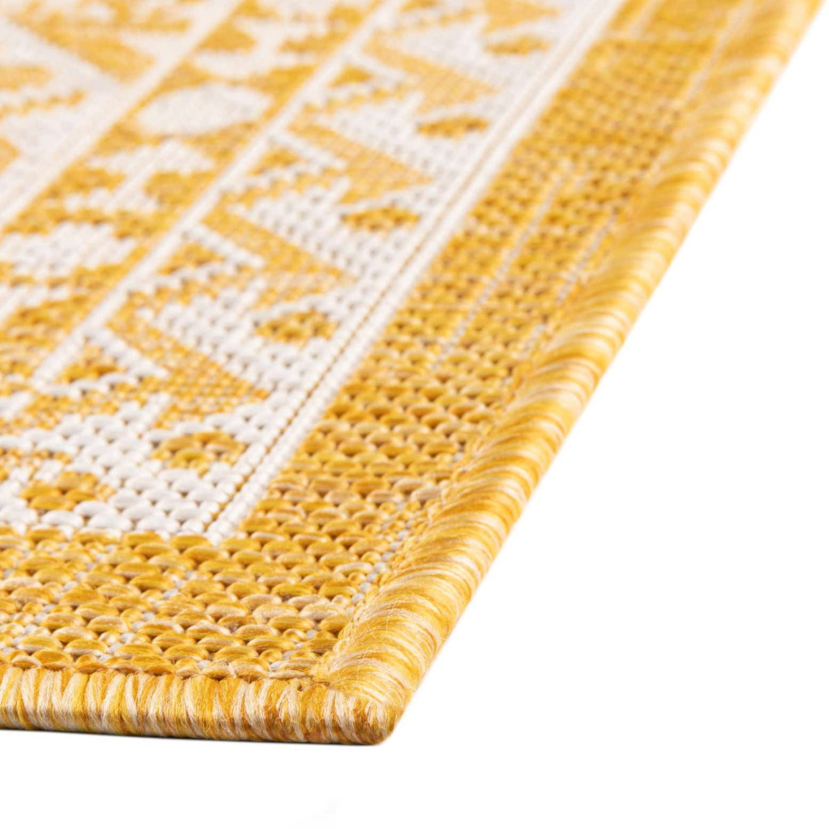 Rechteck Outdoor Teppich Tulum Outdoor in Gelb von Hadorn™ - Lifestyle Image