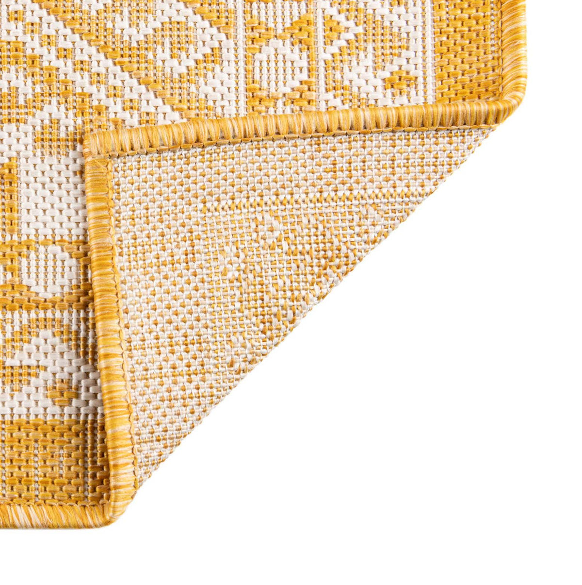 Rechteck Outdoor Teppich Tulum Outdoor in Gelb von Hadorn™ - Lifestyle Image