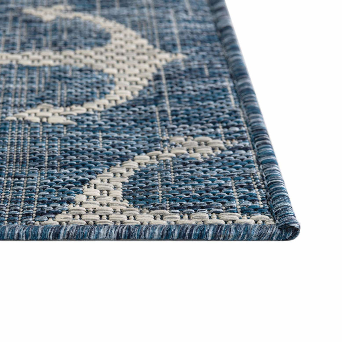 Rechteck Outdoor Teppich Tulum Outdoor in Blau von Hadorn™ - Lifestyle Image