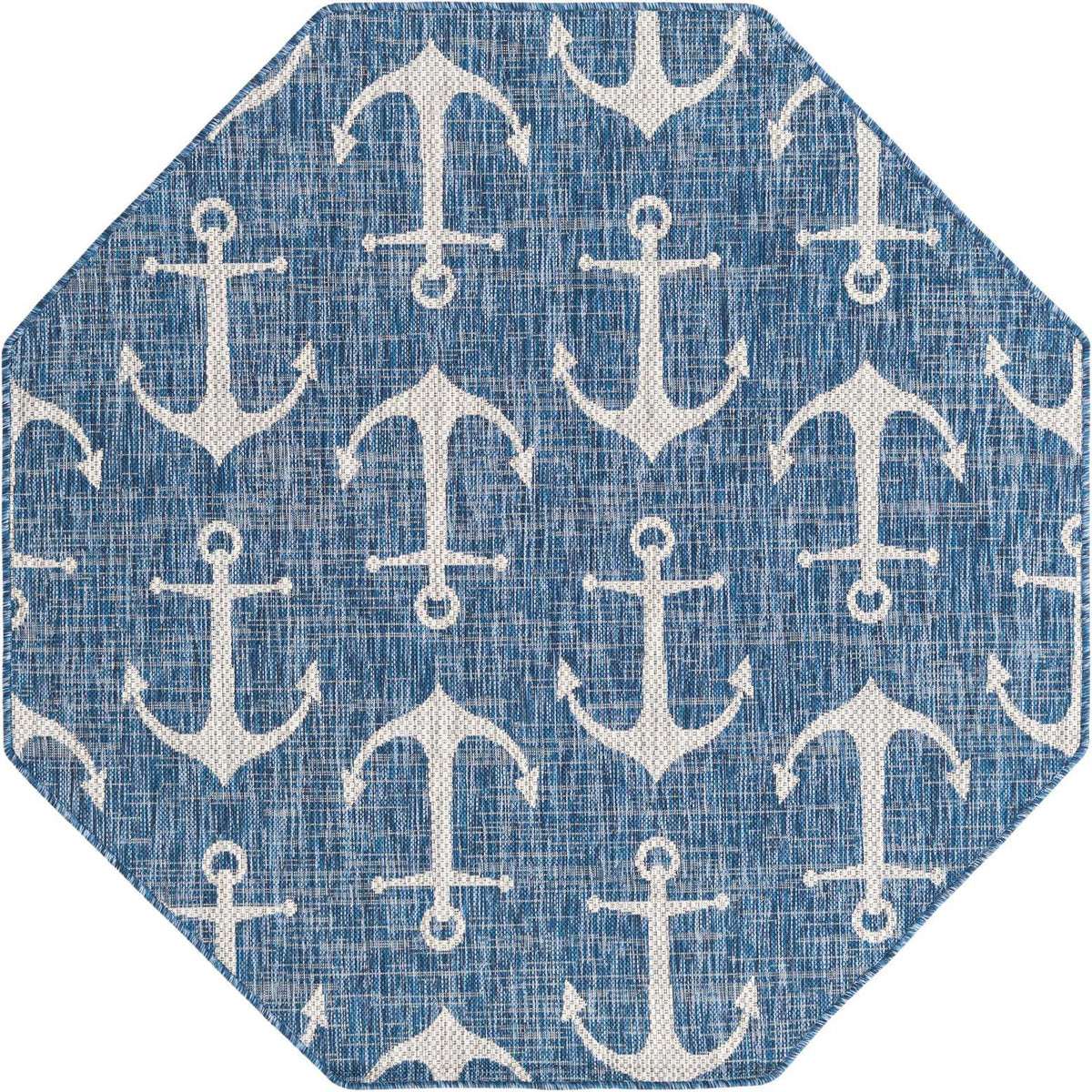 Achteck Outdoor Teppich Tulum Outdoor in Blau von Hadorn™ - Lifestyle Image